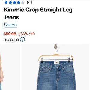 Seven Women’s Crop Straight Leg Jeans